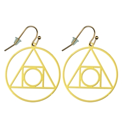 Philosopher's Stone Gold Plated 30mm Earrings