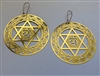 Heart Chakra 18k Gold Plated 3 inches (72mm) Earrings