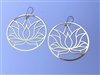 Lotus Round 18k Gold Plated 3" Earrings