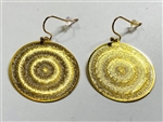 ER-35 Kinetic Disk 18k Gold Plated 30mm Earrings