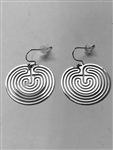 ER-96-S Labyrinth 18k Silver plated 30mm Earrings