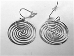 Spiral Galaxy 18k silver plated Earrings 30 mm