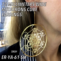 ER-YA-61-SM 72mm Metatron Cube Earrings