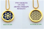 Seed of Life/ Flower of Life Aroma Therapy Double Sided Pendant