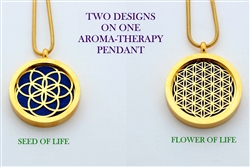 Seed of Life/ Flower of Life Aroma Therapy Double Sided Pendant