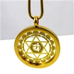 GGHCP-06 Gold Plated Stainless Steel Heart Chakra Pendant with Chain