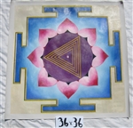 Kali Yantra - 36" x 36" Original Oil Painting