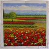 Flowers Landscape Original Oil Painting 24" x 24"