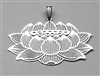 Lotus oval 2" Pendant silver Plated