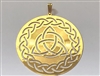 Celtic Triquetra 2" Pendant 18k Gold plated