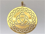 Celtic Triquetra 2" Pendant 18k Gold plated