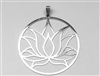 Lotus 2" Pendant Silver plated