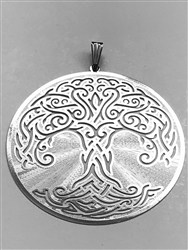 Celtic Tree of Life 2" Pendant Silver plated