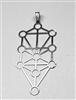 Kabbalah 2" Pendant silver Plated