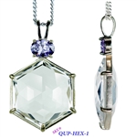 QUP-HEX Merkaba  Pure Quartz Pendant Design