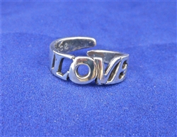 "LOVE" RING in STERLING SILVER,   R-03