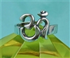 R-05 - "AUM" (OM) RING in STERLNG SILVER - ADJUSTABLE