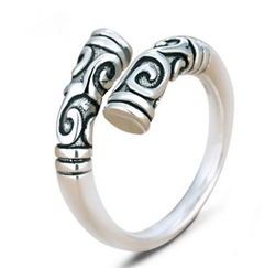 R-15 Adjustable Wrapped Ring in STERLING SILVER