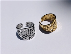 Adjustable Flower of Life Ring