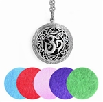 Antique Silver Om Aromatherapy Locket Pendant