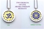 OM/ Shree Yantra Yantra Aroma Therapy Pendant