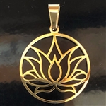 Gold Plated lotus pendant