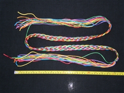 SS-01 Braided Rainbow Silk Sash