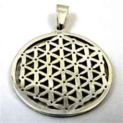 flower of life pendant (detailed) sterling silver