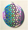 SSM-MOB-FOL  6" Flower of Life Mobile - Anodized Titanium Stainless Steel with Mirror