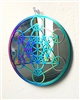 SSM-MOB-MET  6" Metatron's Cube Mobile - Anodized Titanium Stainless Steel with Mirror