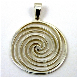 torus vortex pendant sterling silver