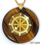 Brown Agate Sacred Geometry Stone Pendants