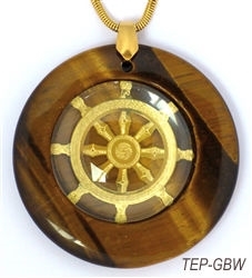 Brown Agate Sacred Geometry Stone Pendants