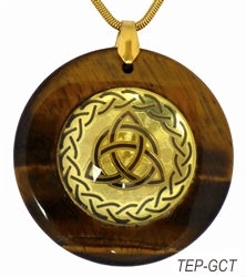 Brown Agate Sacred Geometry Stone Pendants