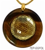 Brown Agate Sacred Geometry Stone Pendants