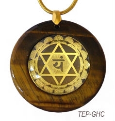 Brown Agate Sacred Geometry Stone Pendants