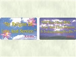 WA-141 My Religion Is Love and Service (Amma)  - Wallet Altar Quotes)