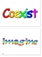 WA-240 Imagine - Coexist - Wallet Altar