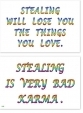 WA-248 Stealing Will Lose You The Things You Love - Stealing Is Very Bad Karma - Wallet Altar
