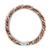 pure silver and copper wire twist bracelet