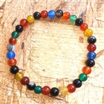 WM-10 - Multi-colored Agate Bracelet