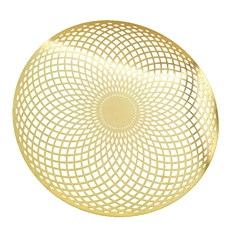 YA-1249 Torus Vortex  18 karat gold plated wall art