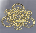 YA-1275 Tetrahedra Cube 18K Gold Plated Healing Grid