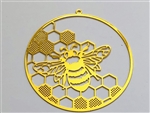 Honeycomb 2" Grid 18k Gold plated