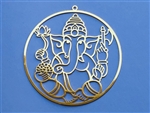 YA-268 Ganesh cut out 18K Gold Plated 2" Grid