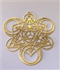 YA-275 Tetrahedra 18K Gold Plated 2" Grid
