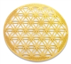 18 karat gold plated flower of life wall art