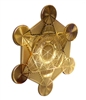 18 karat gold plated metatron's cube fridge magnet