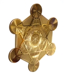 18 karat gold plated metatron's cube fridge magnet