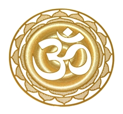 18 karat gold plated om mandala